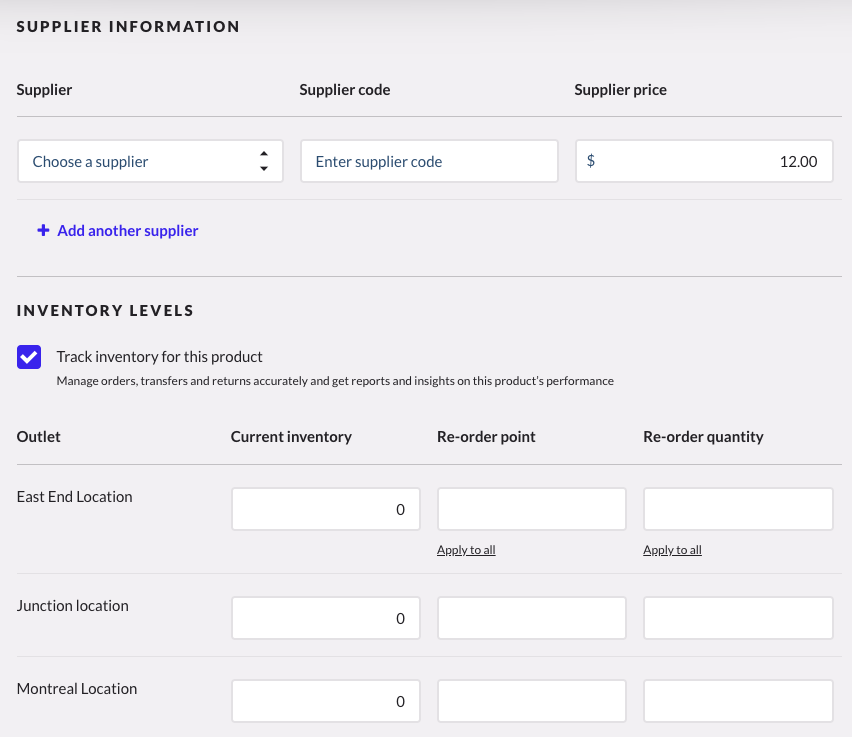 Adding product page.