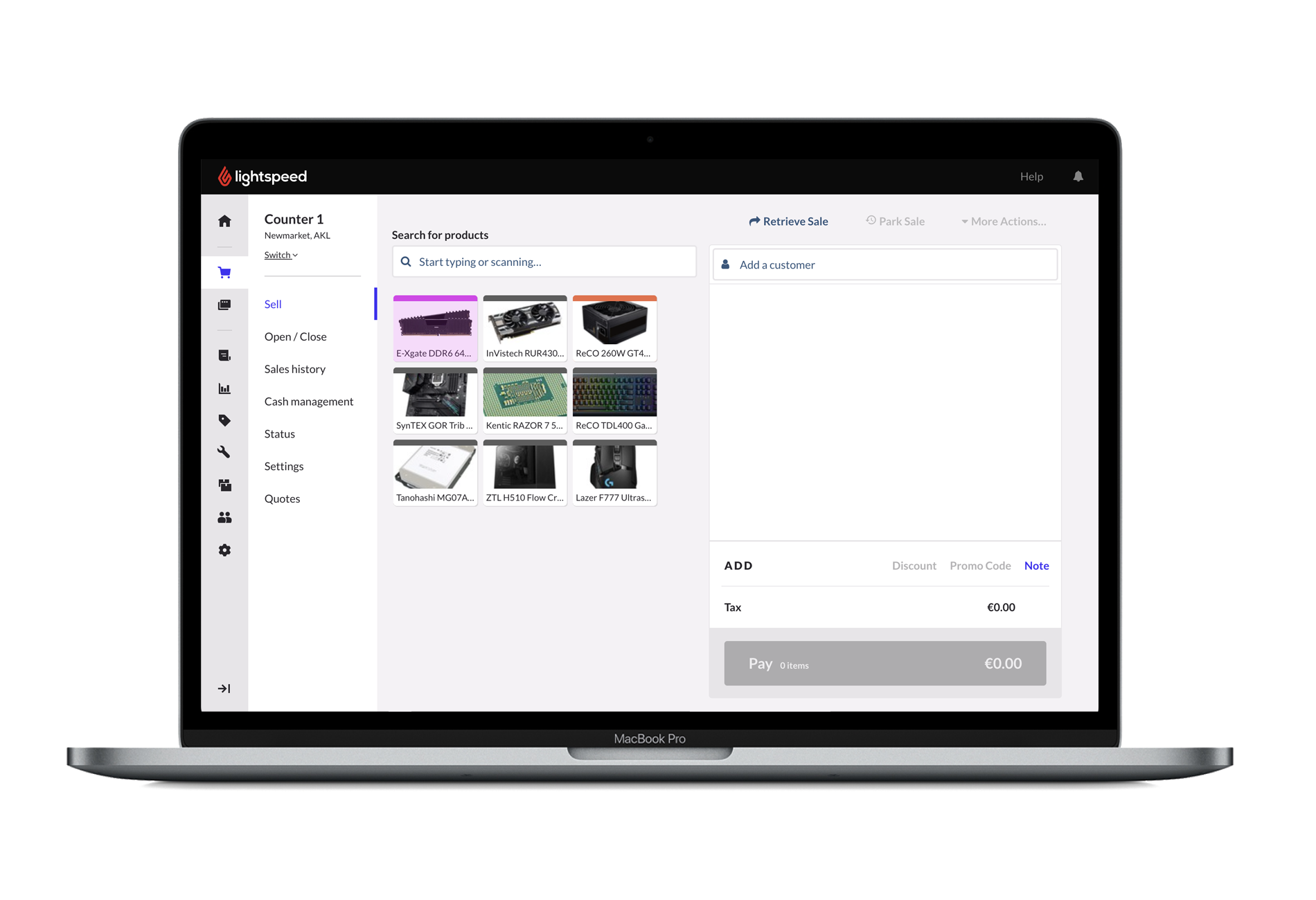 Retail POS X-Series op een computer